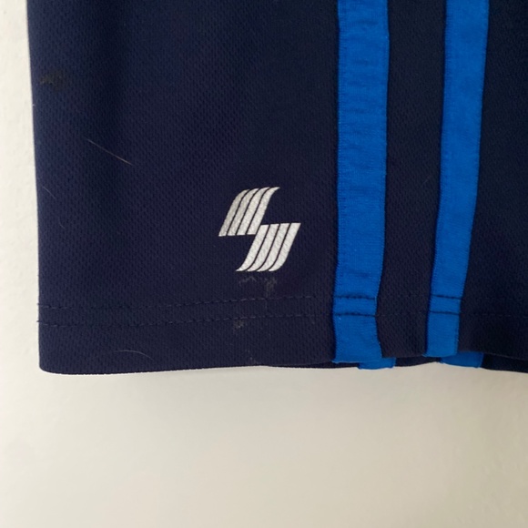 Kids Navy Blue athletic shorts - Picture 3 of 5